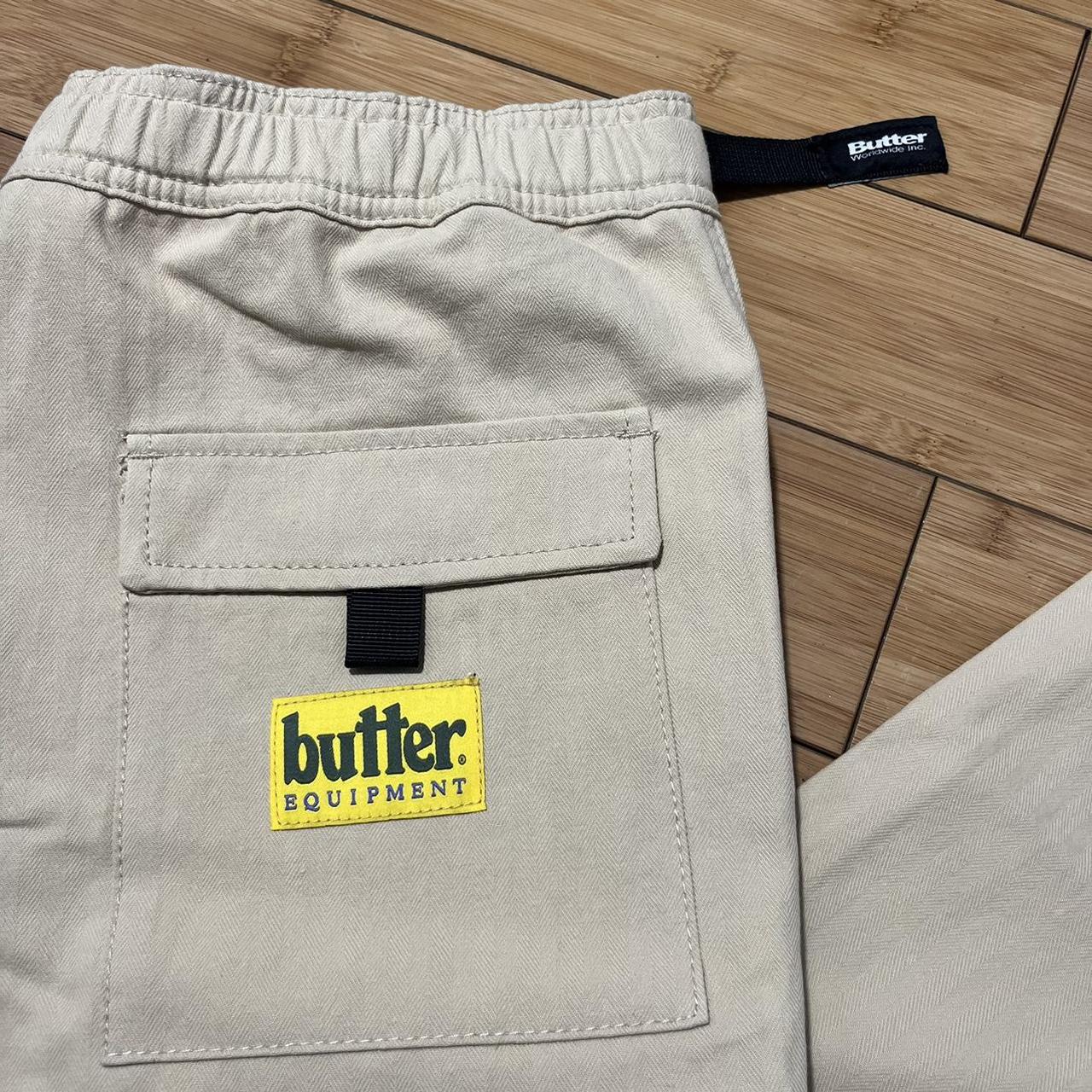 Butter Goods Men's Cream Trousers Depop