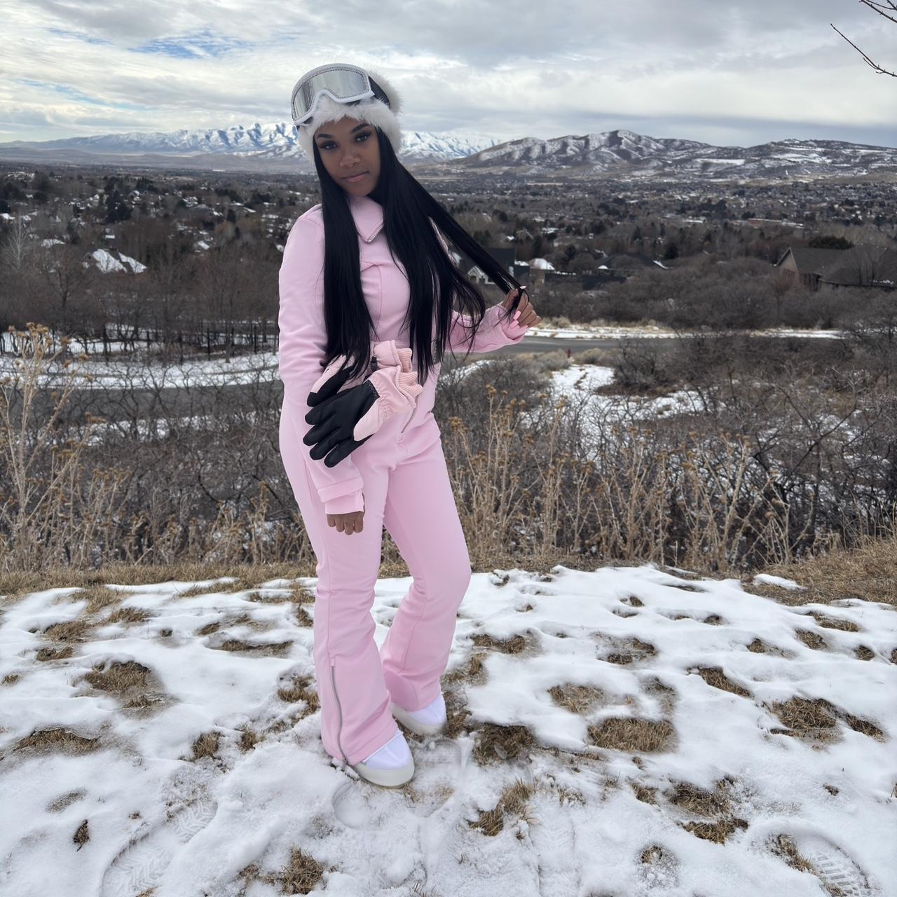 Bo and Tee Baby Pink Fleece Lined Belted Ski Depop