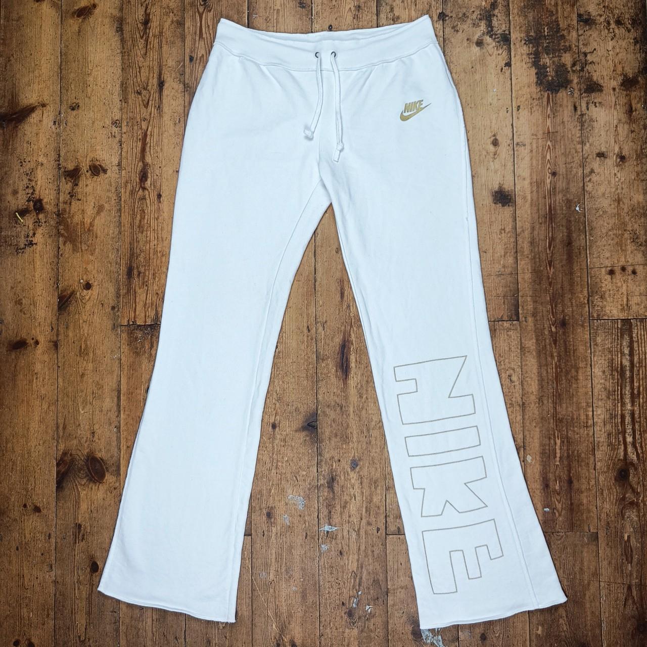 brand new with tags Nike flare sweatpants white - Depop