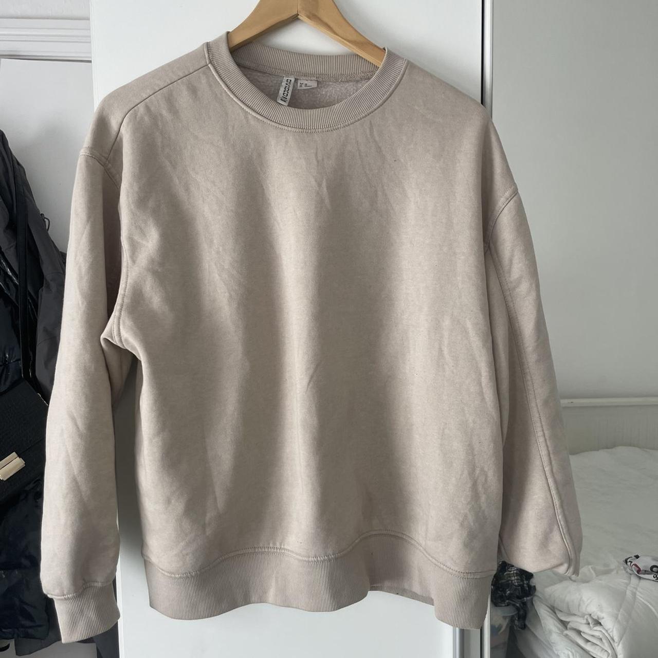 H&M nude sweatshirt Shown on size 8/10 Perf condition - Depop