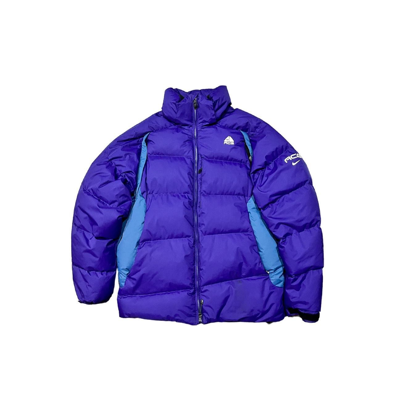 Vintage Nike ACG puffer Size medium Purple and... - Depop