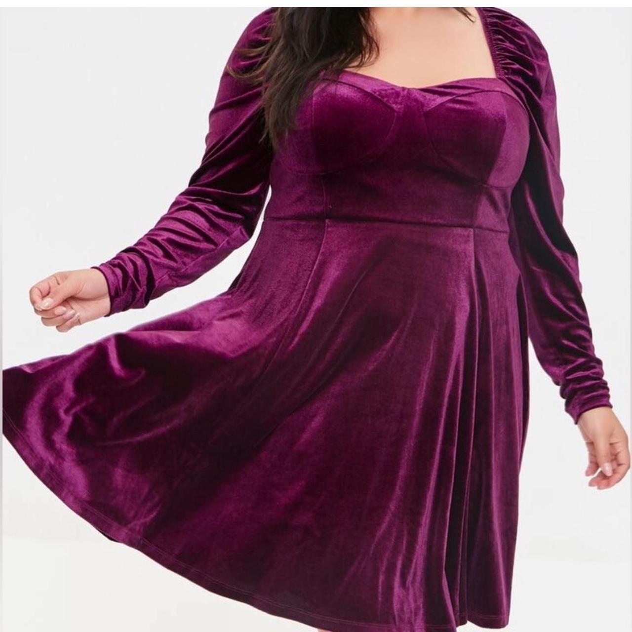 Forever 21 Plus Size Purple Velvet Mini ...