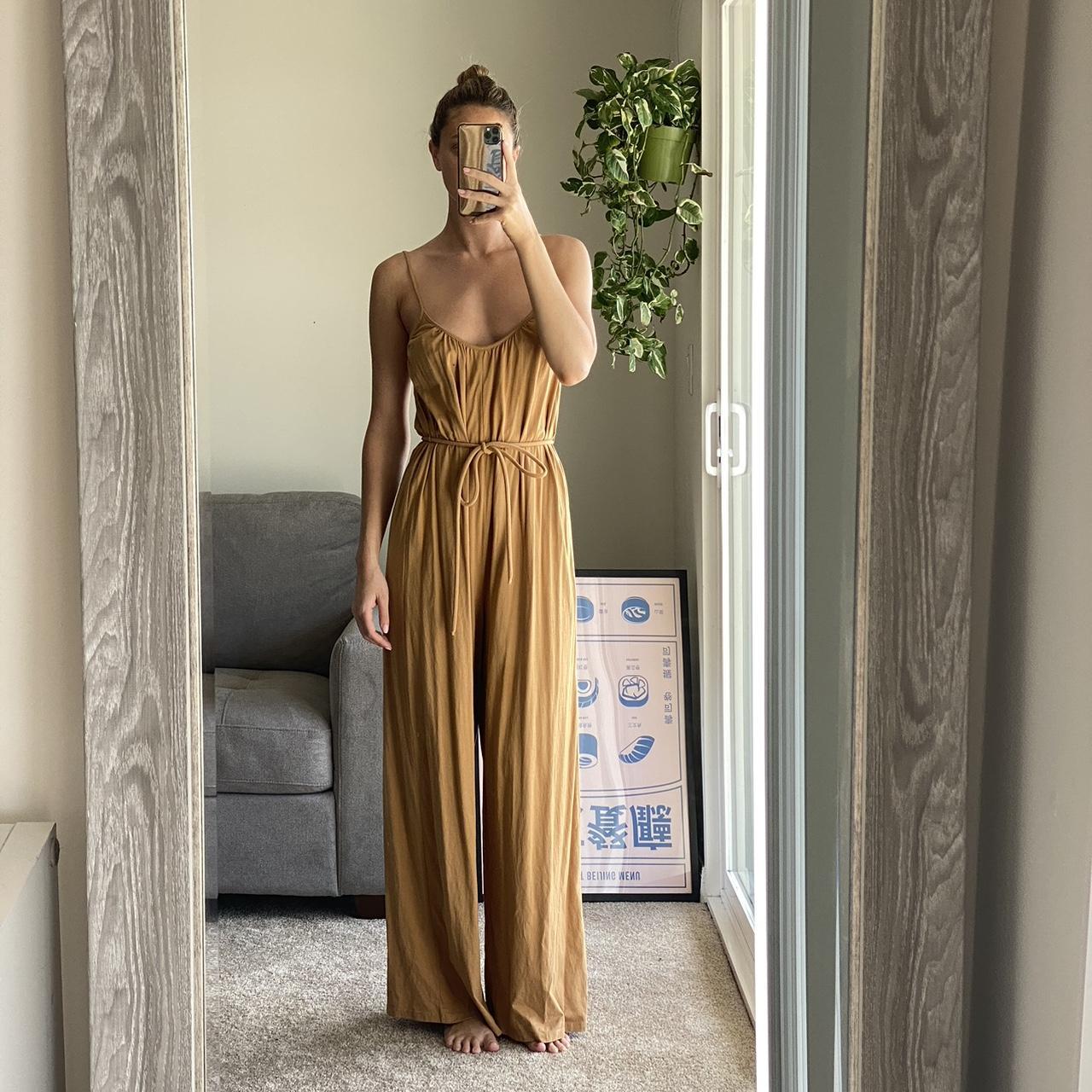 Zara orange jumpsuit cheap