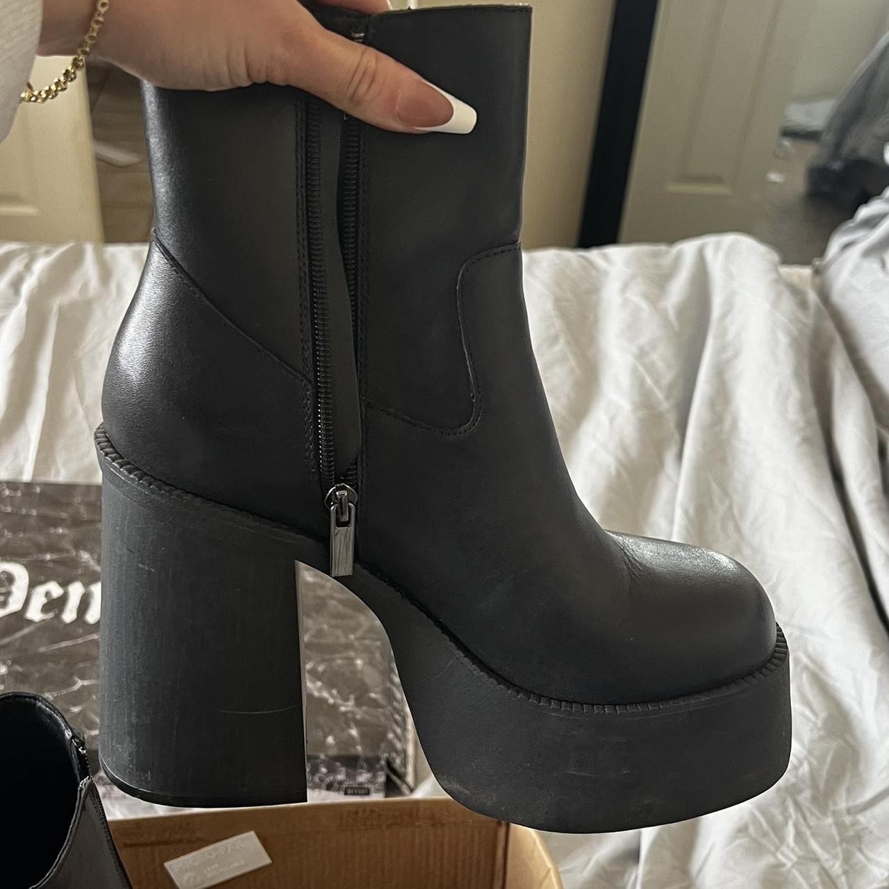 black platform boots steve madden