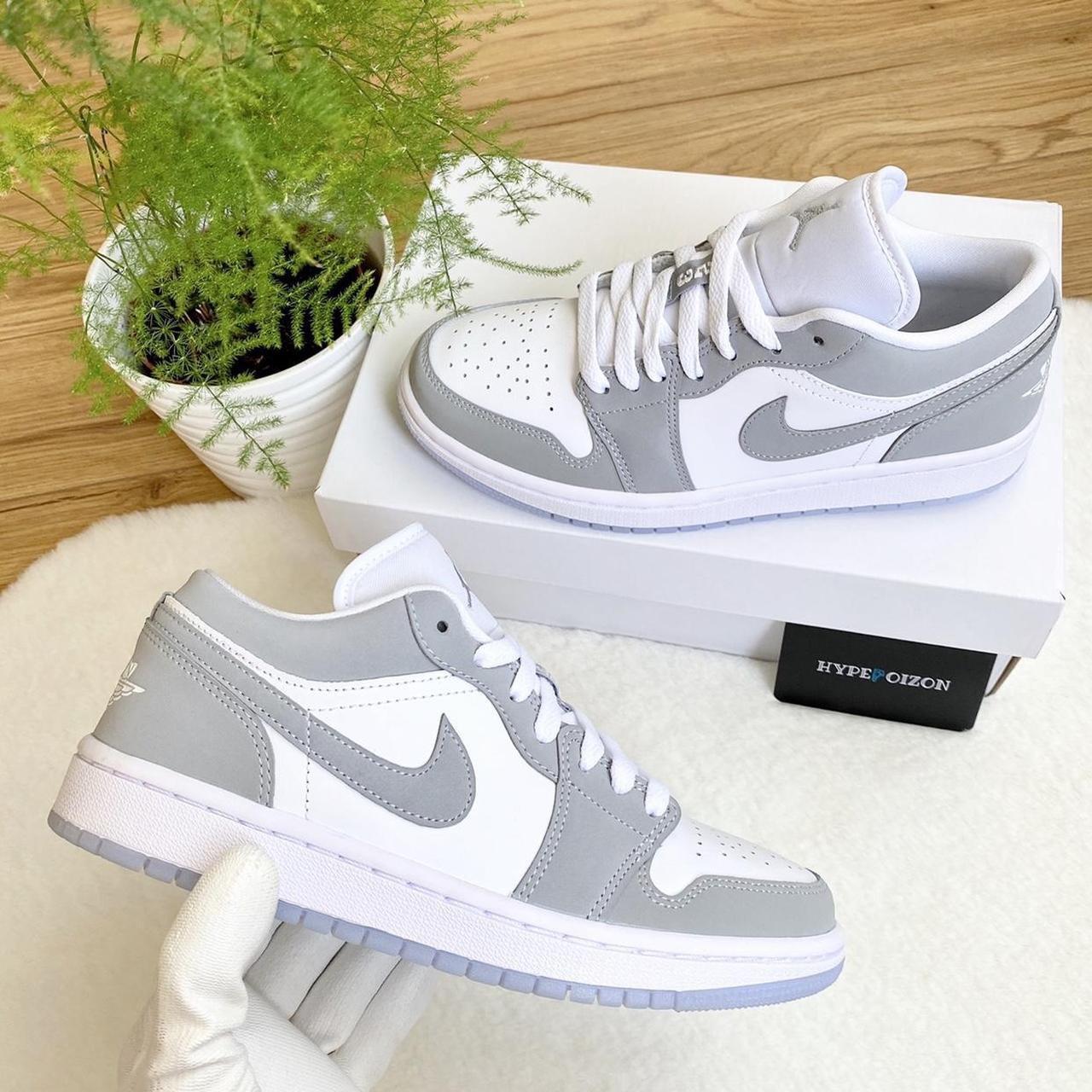 Nike Air Jordan 1 Low Wolf Grey Aluminum Women’s... - Depop