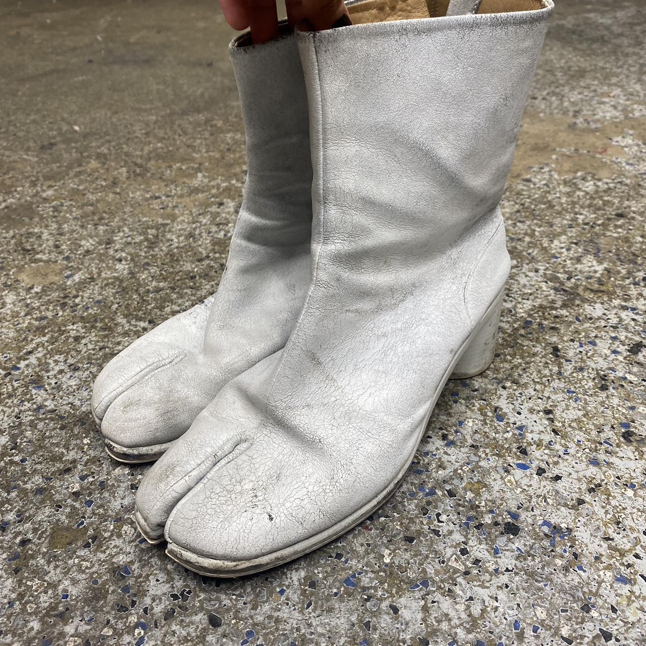 Margiela silver 2024 tabi boots