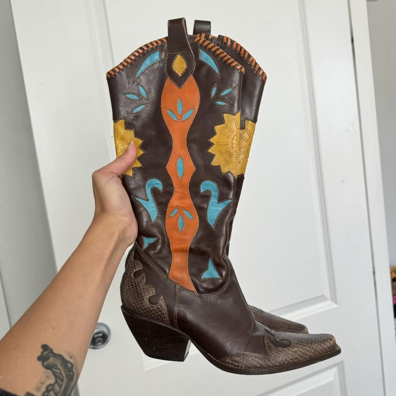 Y2k Coastal Cowgirl Boots amazing early 2000s. Depop