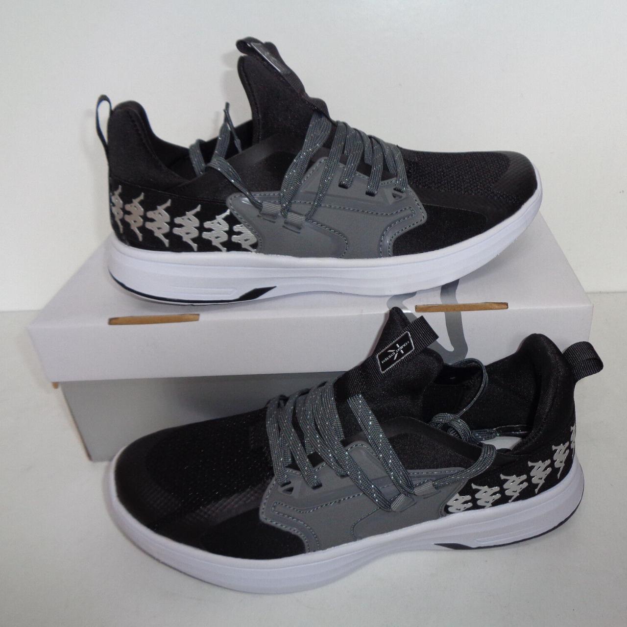 BLACK/GREY KAPPA KOMBAT COLLATERIAL EDITION TRAINERS... - Depop