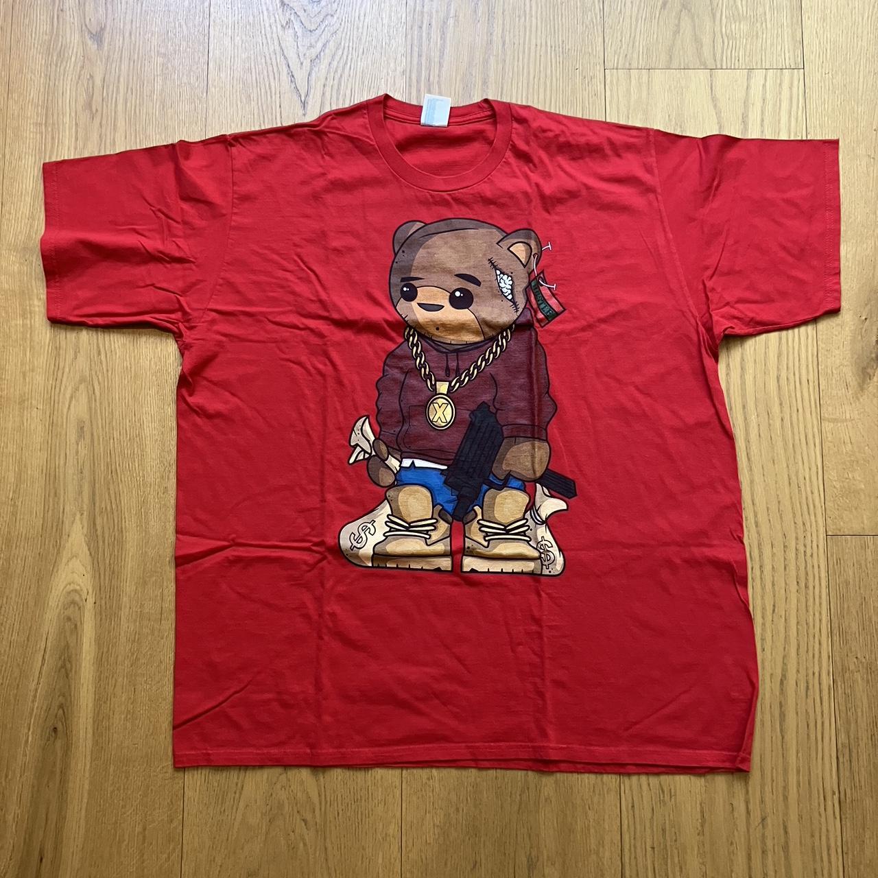 Red Hip-hop short sleeve t shirt Size... - Depop