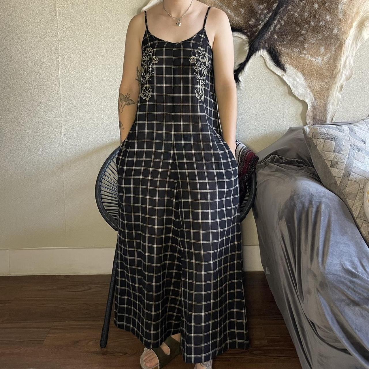 Selling Free people gingham plaid jumpsuit size small