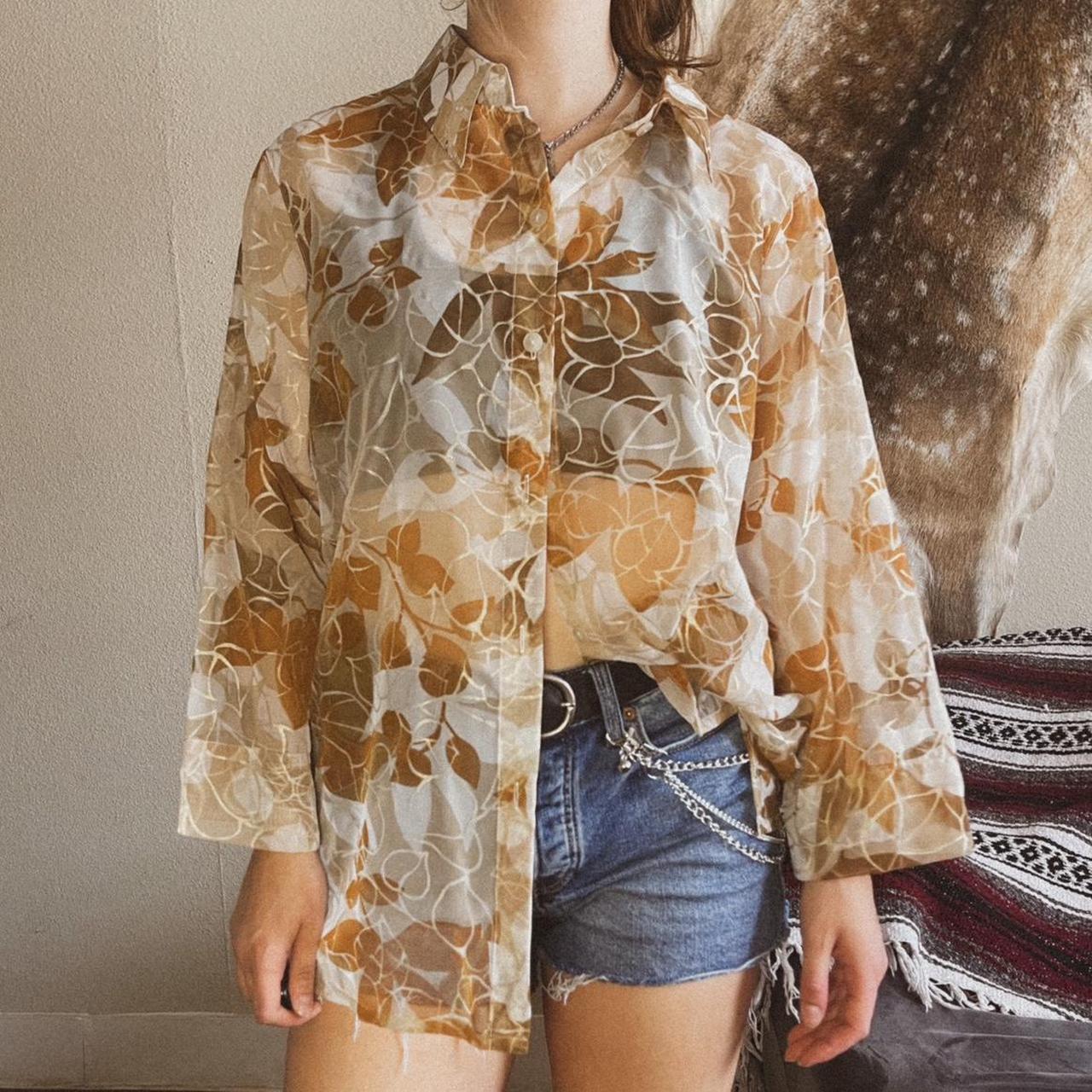 Ameri VINTAGE SHEER SLEEVE KNIT CARDIGAN