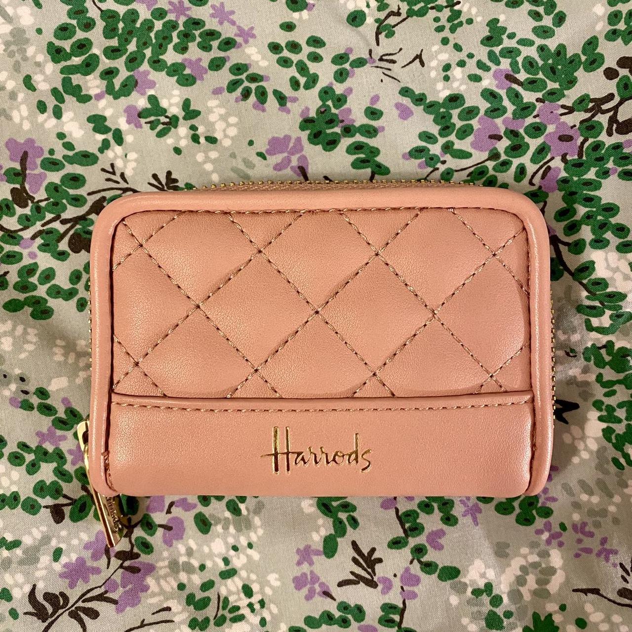 Adorable baby pink Harrods wallet purse with gold Depop