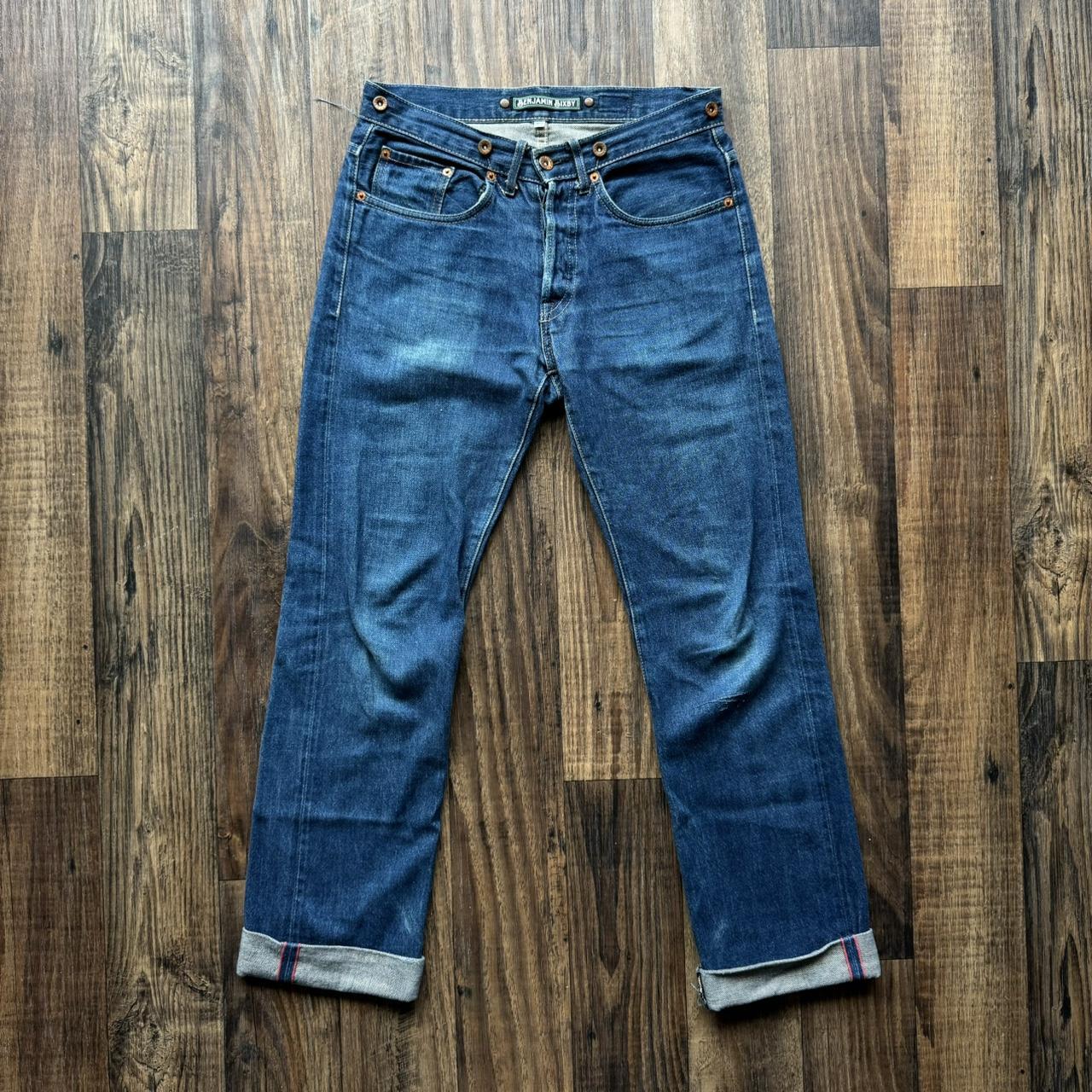 Y2K 1940s style Benjamin Bixby Selvedge Denim Jeans... - Depop