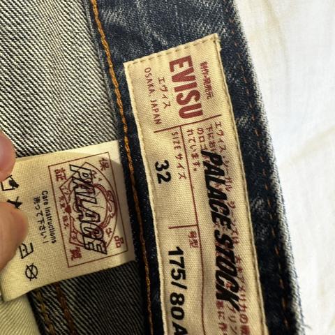 Evisu Palace stone washed jeans with blossom... - Depop