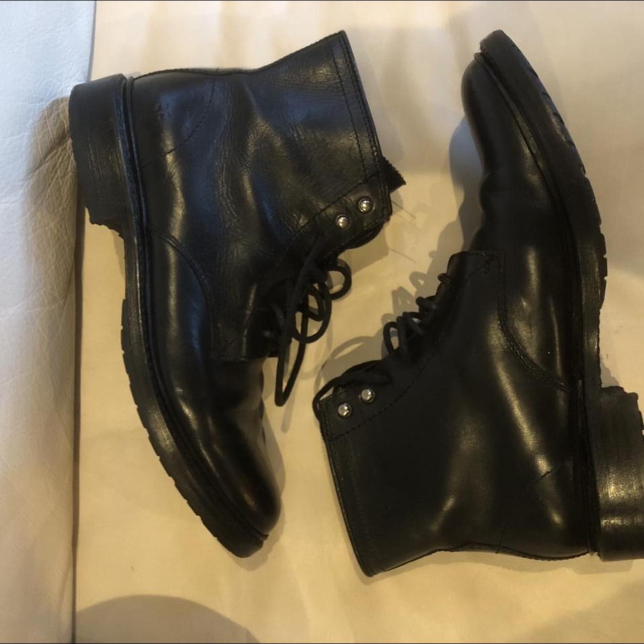 Black Leather Frye Lace Up Boots Like new. Men’s... - Depop