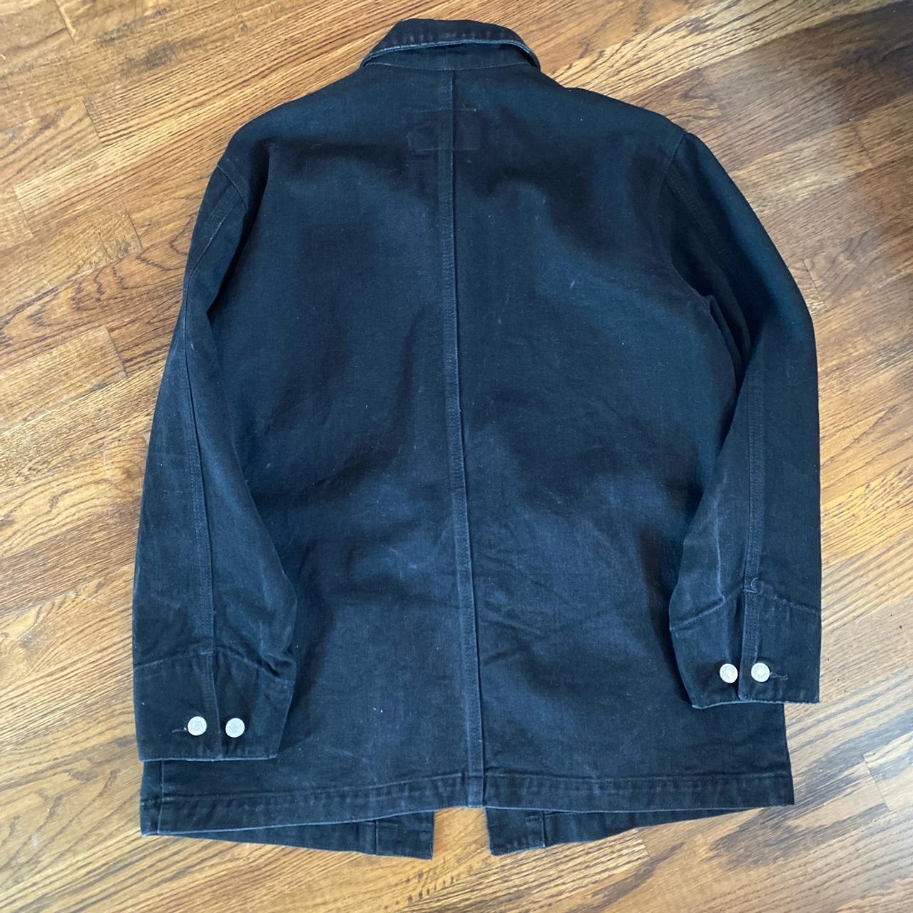 Vintage Ralph Lauren Chore Coat Black Denim hard... - Depop