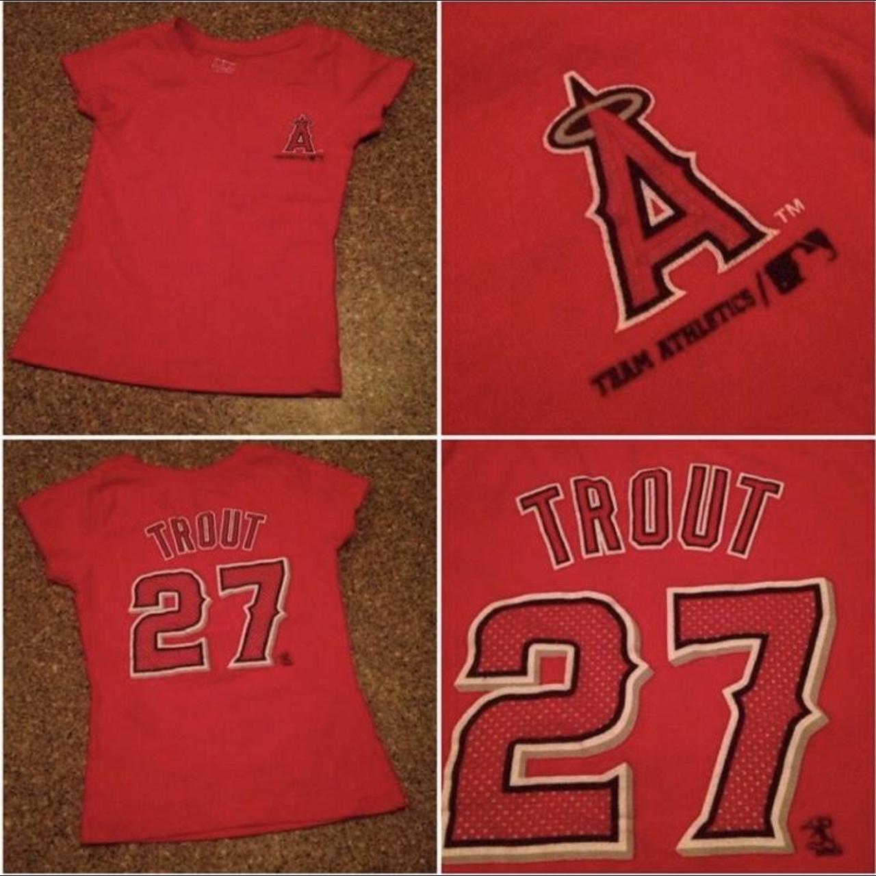 NWT Kids MIKE TROUT Anaheim Angels Sleeveless All-Star Majestic Youth Jersey  Med - Body Logic