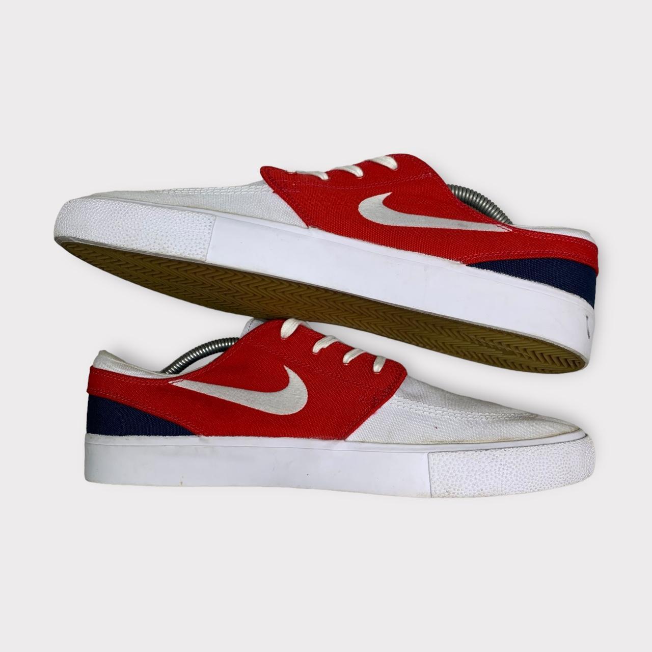 nike sb janoski rm white & varsity red skate shoes