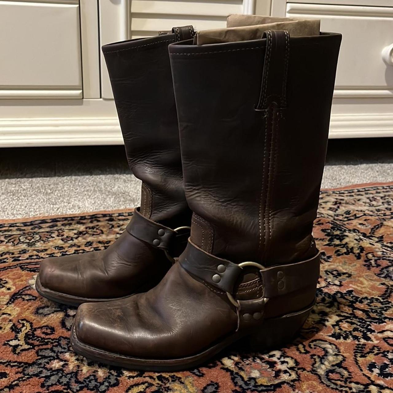 Frye Harness Boots - see photos for condition - Depop
