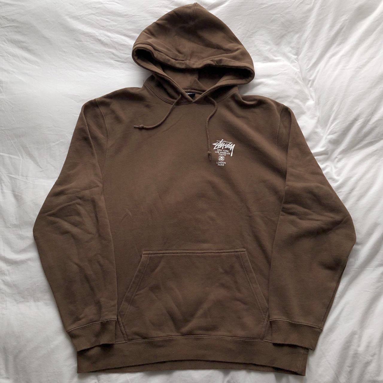 Stüssy Men's Brown Hoodie | Depop