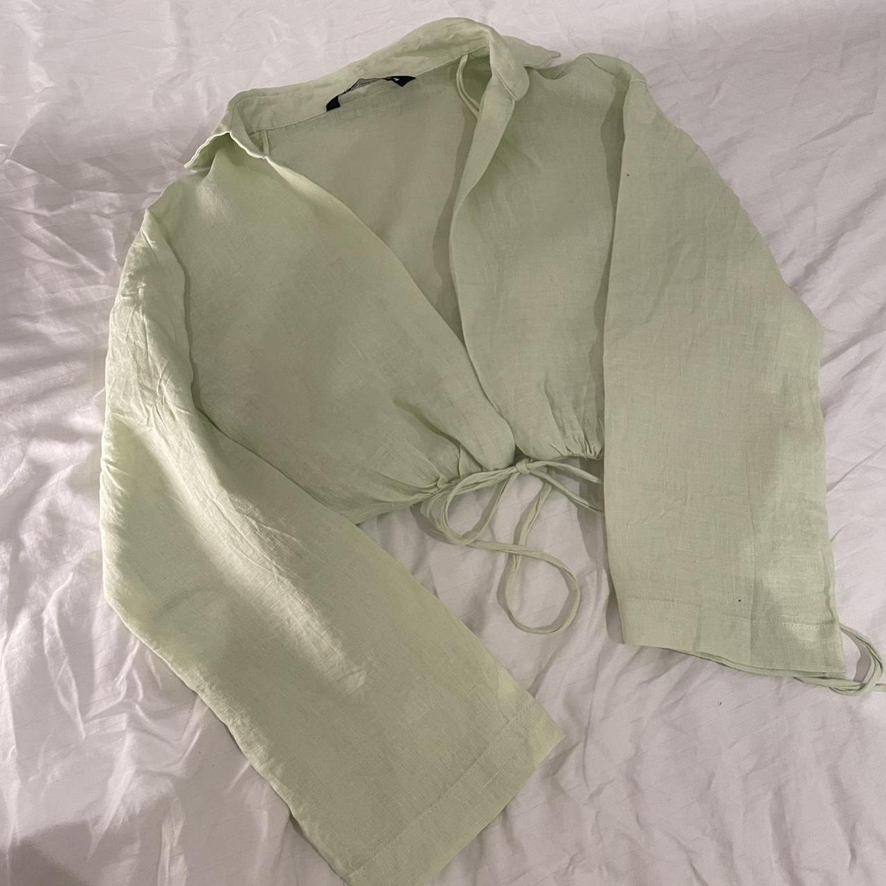 Zara Women's Green Shirt Depop