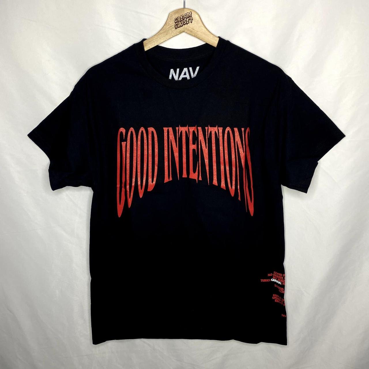 Nav x VLONE Good factory Intentions Doves Hip Hop Rap Tour Merch Tee in White S