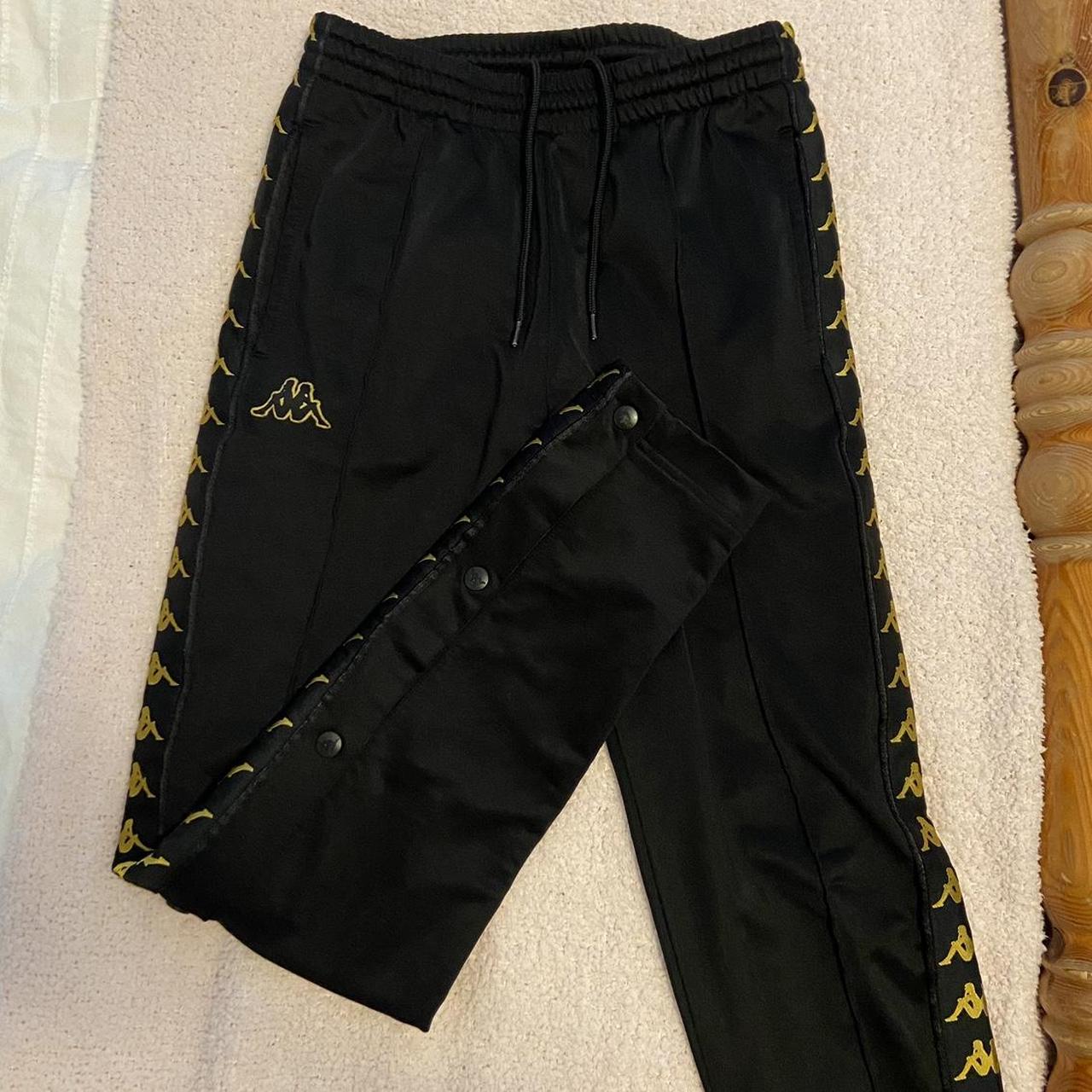 Kappa pants black and hot sale gold