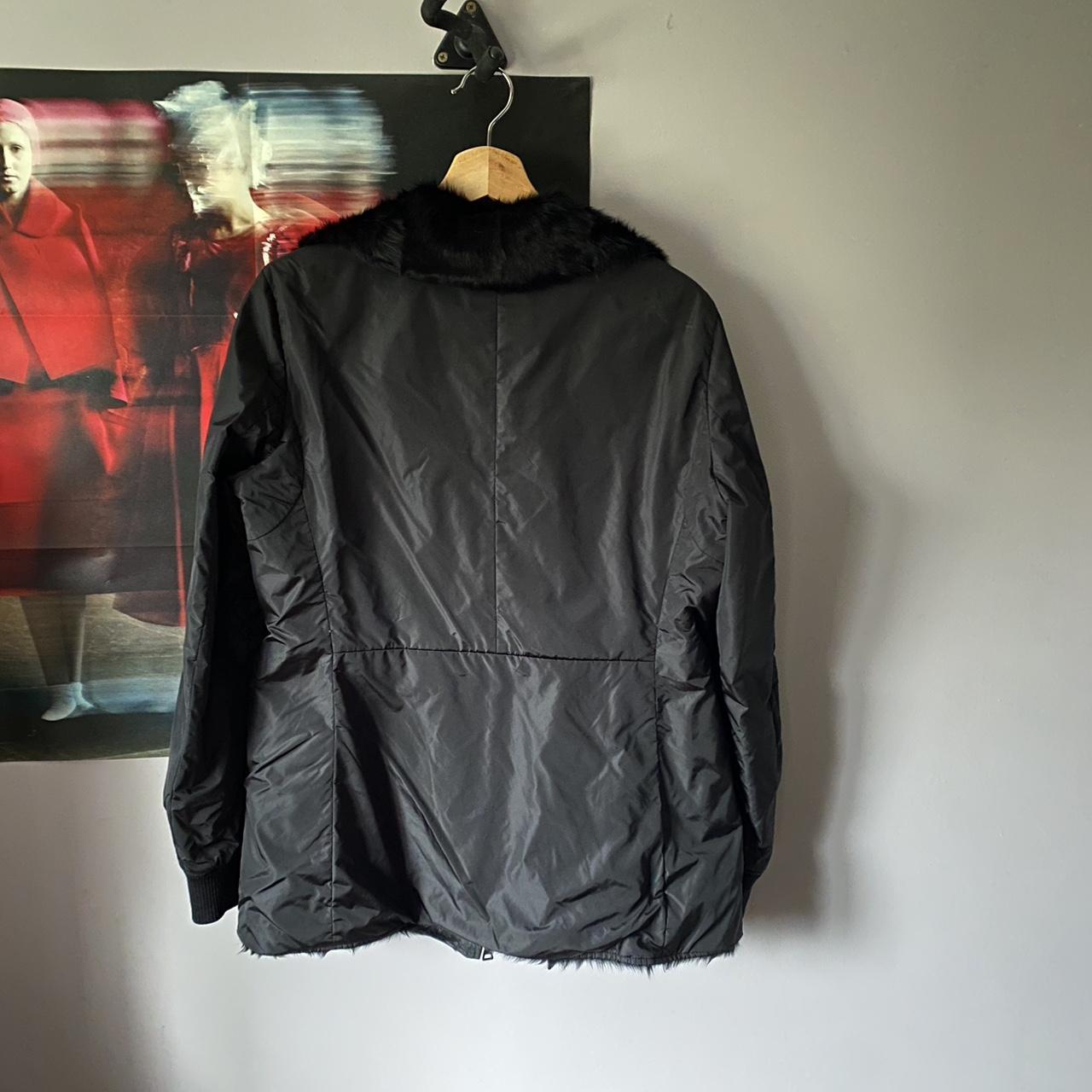 Vintage Women PRADA Jacket,prada Dyed Goat Fur Jacket,black