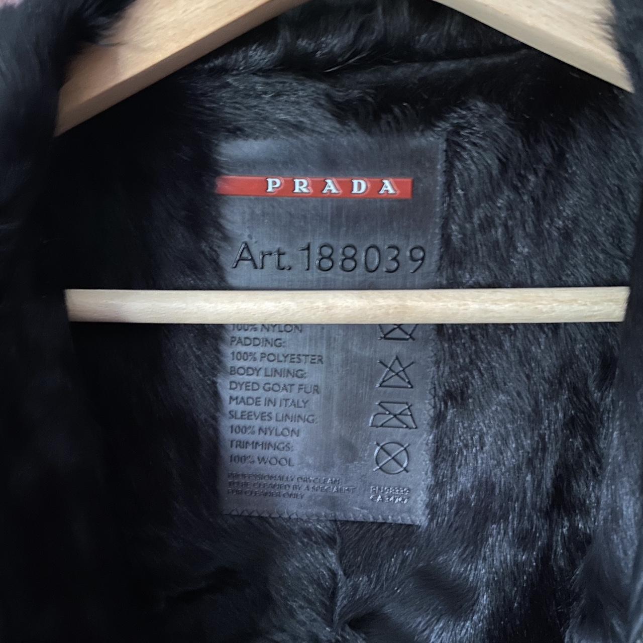 Vintage Women PRADA Jacket,prada Dyed Goat Fur Jacket,black