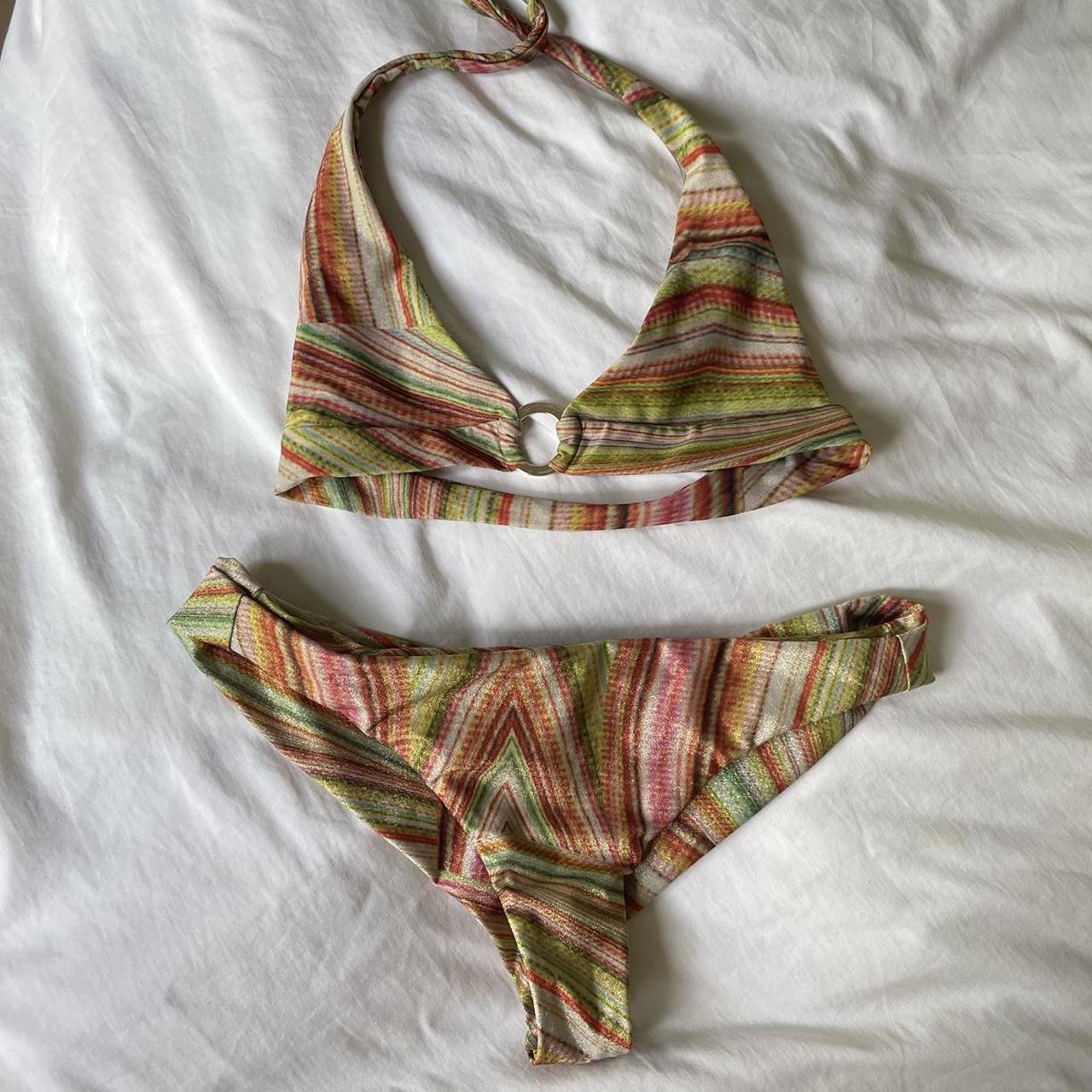 frankies bikinis green set