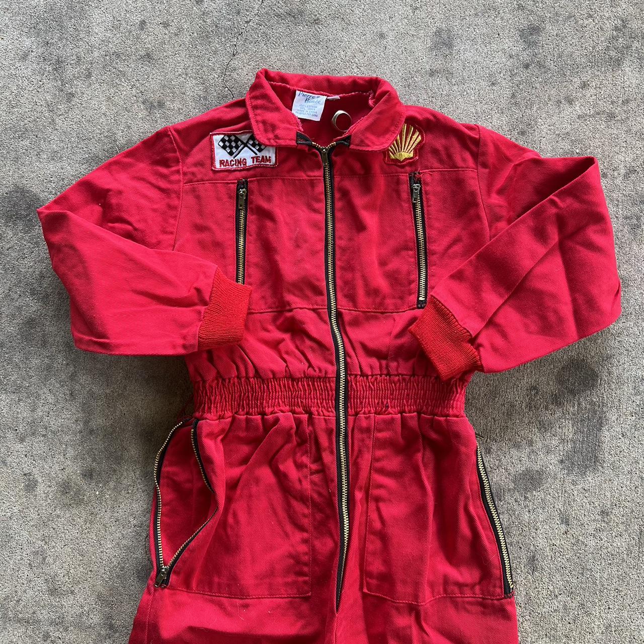 Vintage Kids Mechanic Jumpsuit. Shell patch.... Depop
