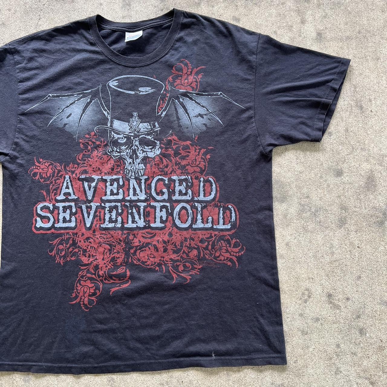 2000s Avenged Sevenfold Band T-Shirt. Tagged XL.... - Depop