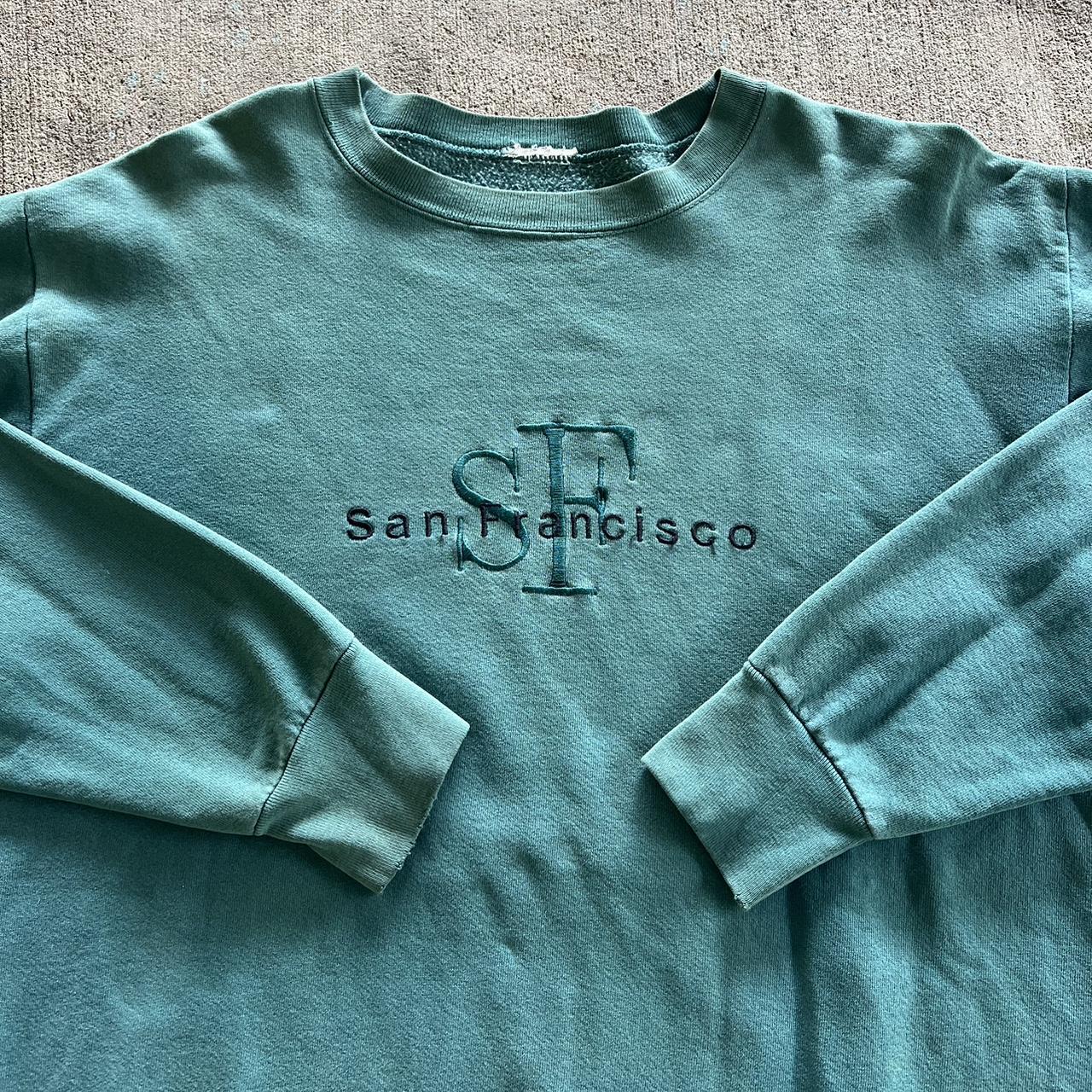 san francisco 49ers crewneck sweatshirt nfl - Depop