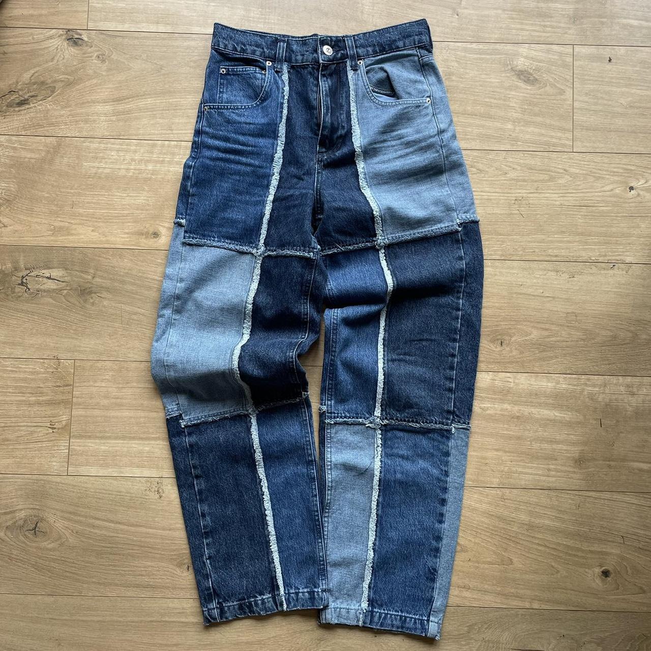BDG patchwork wide leg jeans W26 L32 Perfect condition - Depop