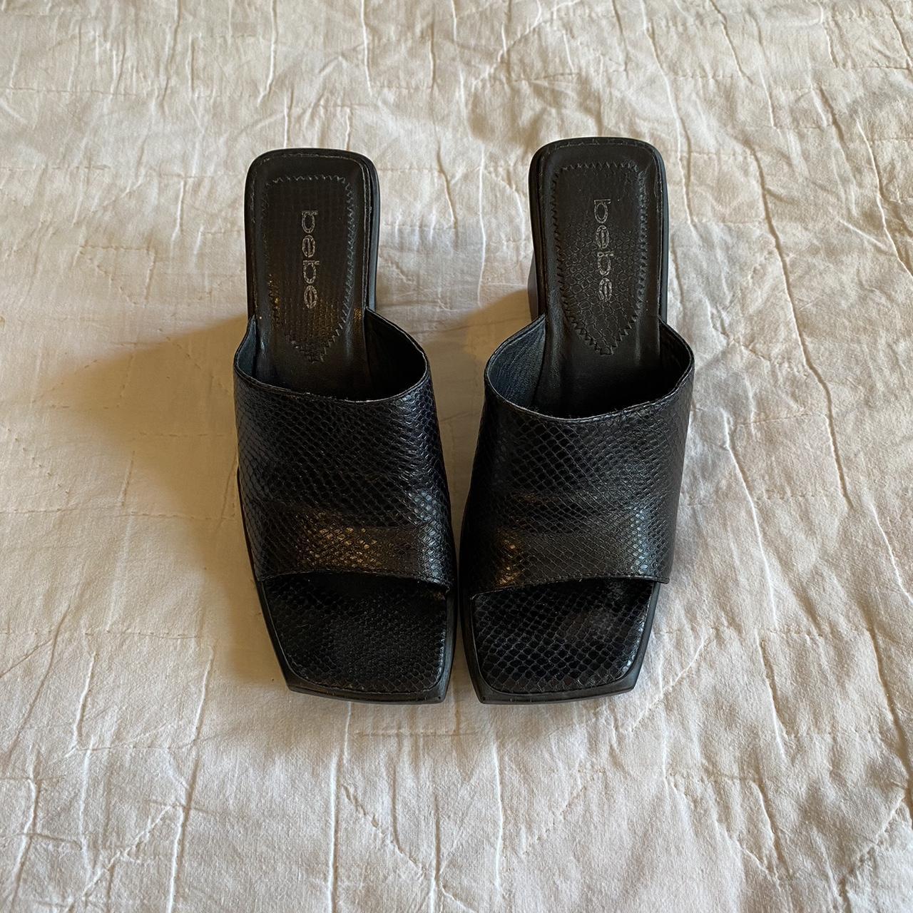 Bebe black online sandals