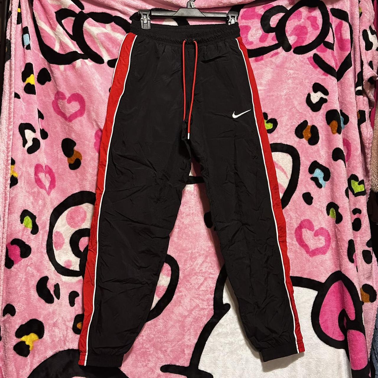 mens red nike track pants