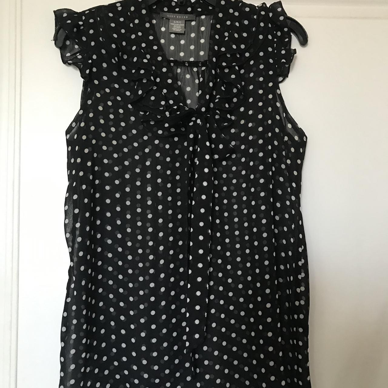 Suzy Shier black polka dot dress Good... - Depop