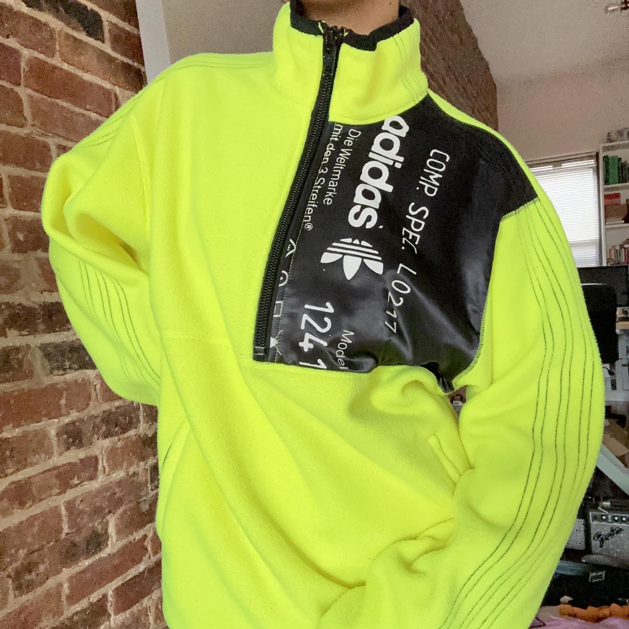 Neon yellow adidas jumper hotsell