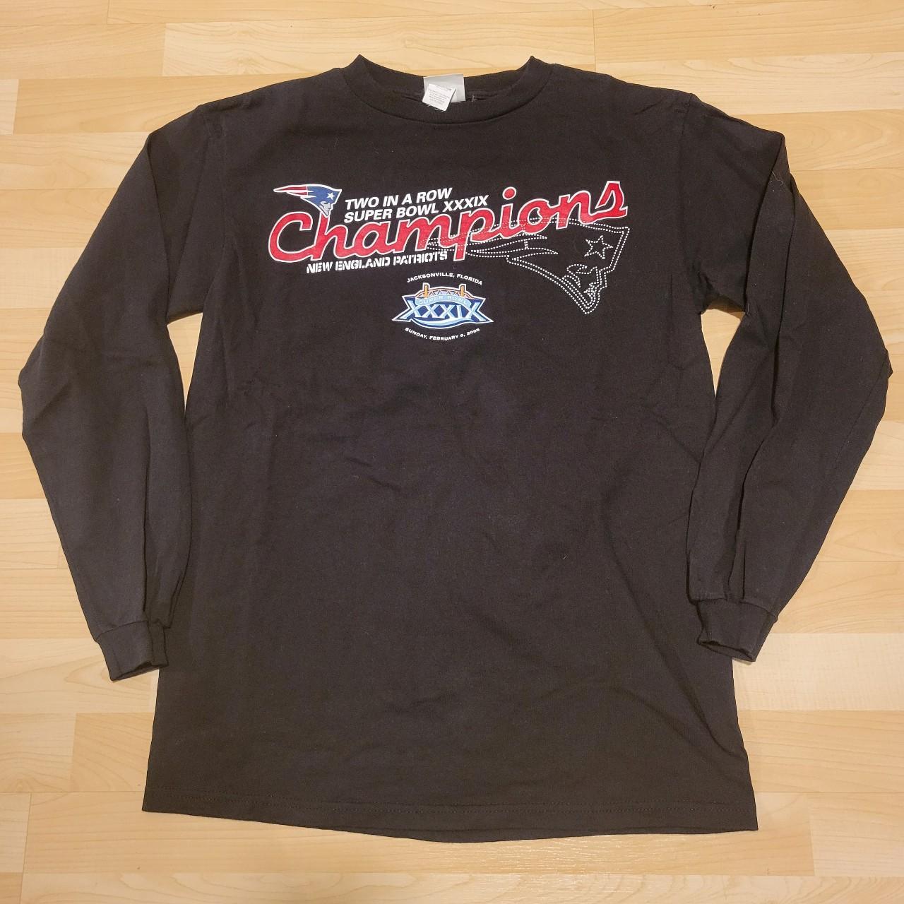 Vintage New England Patriots Shirt Super Bowl XXXIX Champions XL