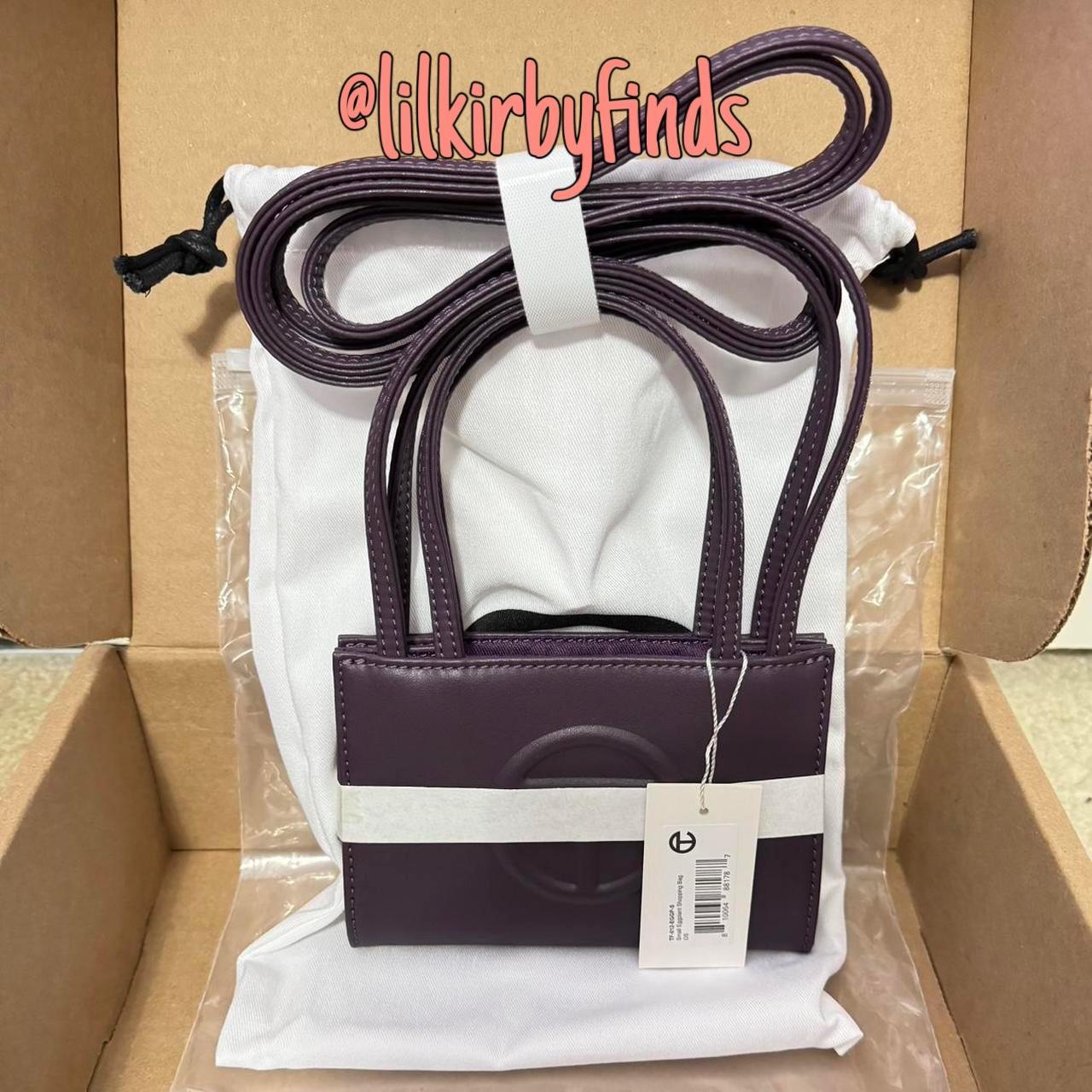 Authentic sold small shopping bag in eggplant