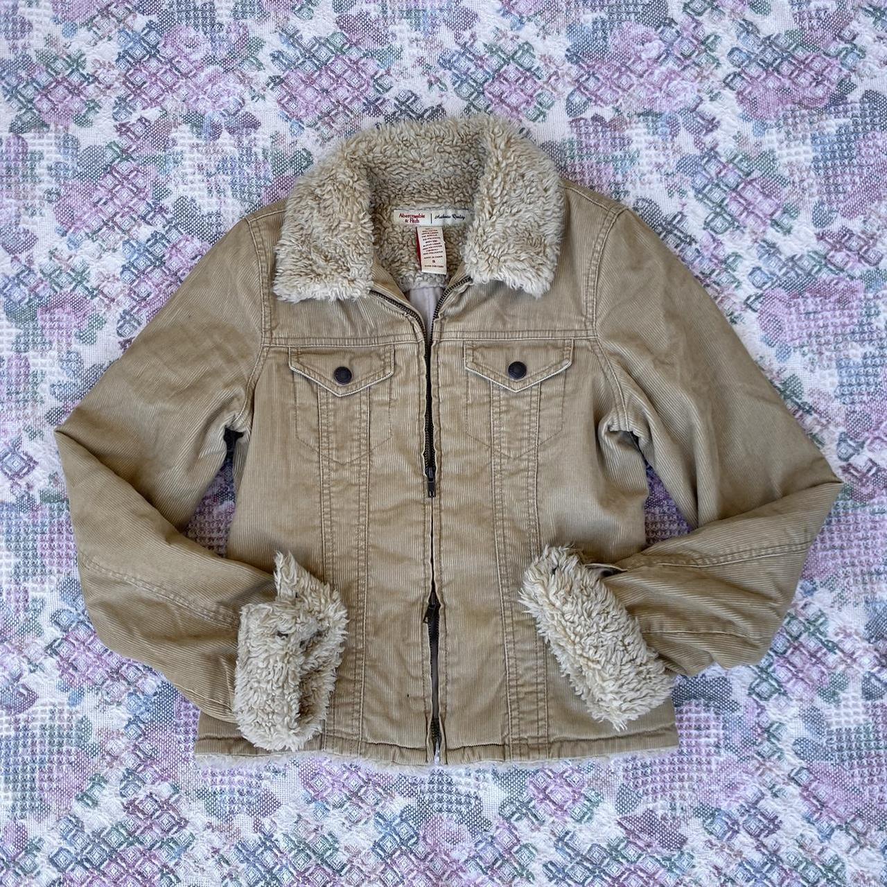 Abercrombie and fitch corduroy jacket Double zipper... - Depop