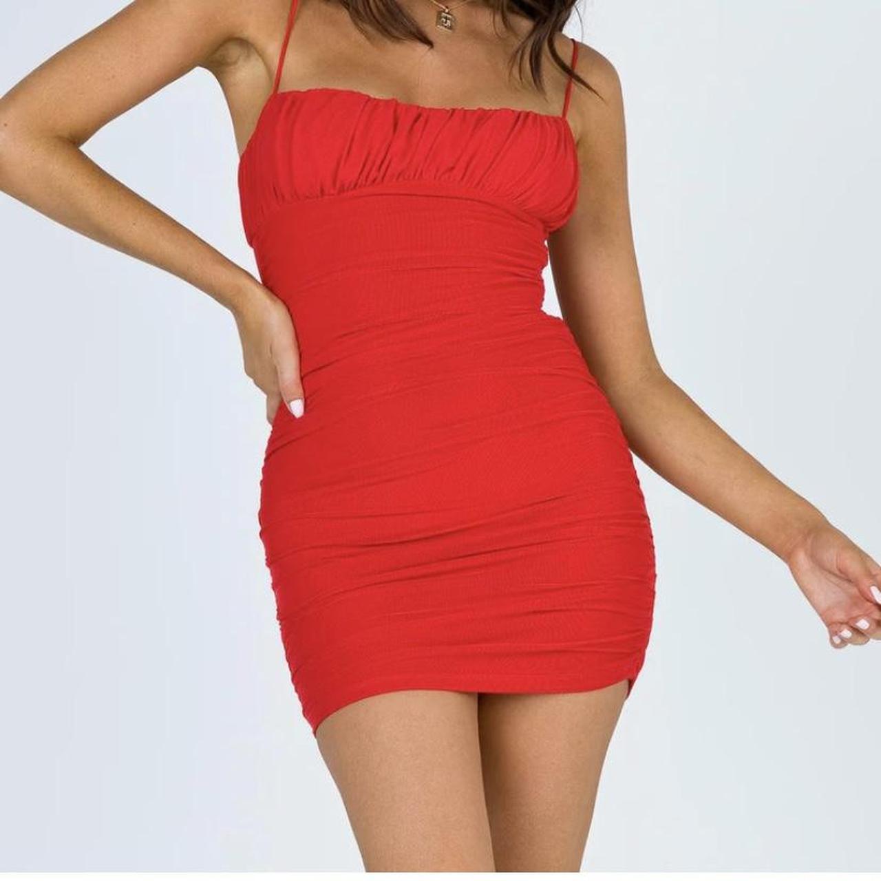 Princess Polly red Penney dress. Size US 4. Very... Depop