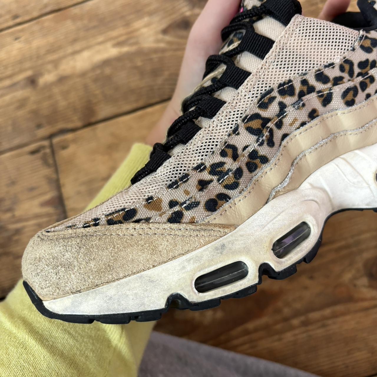 Pink black leopard print Nike air max 95. Size 6 Depop