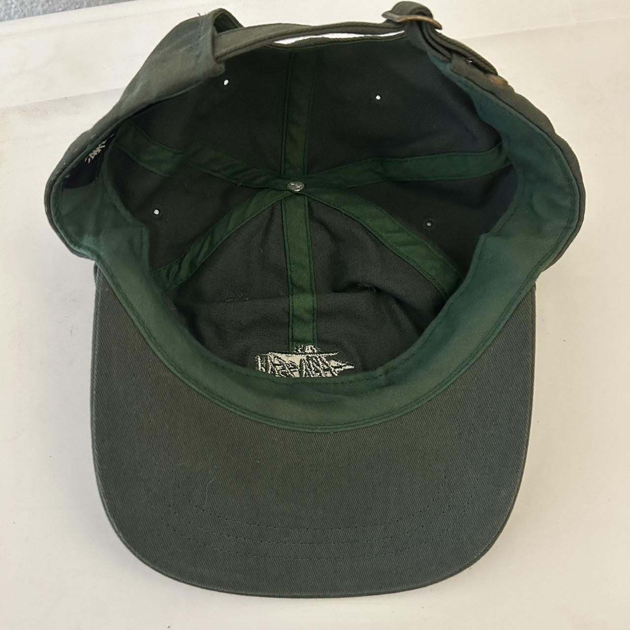 Stüssy Men's Black and Green Hat | Depop