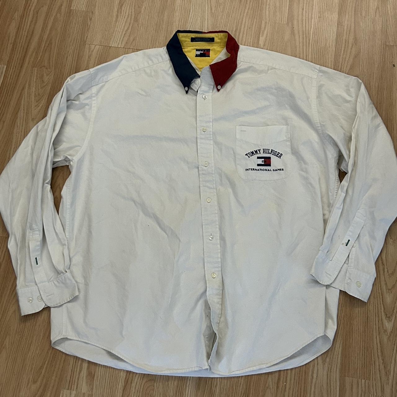 90s Tommy Hilfiger international Games Shirt SMALL 