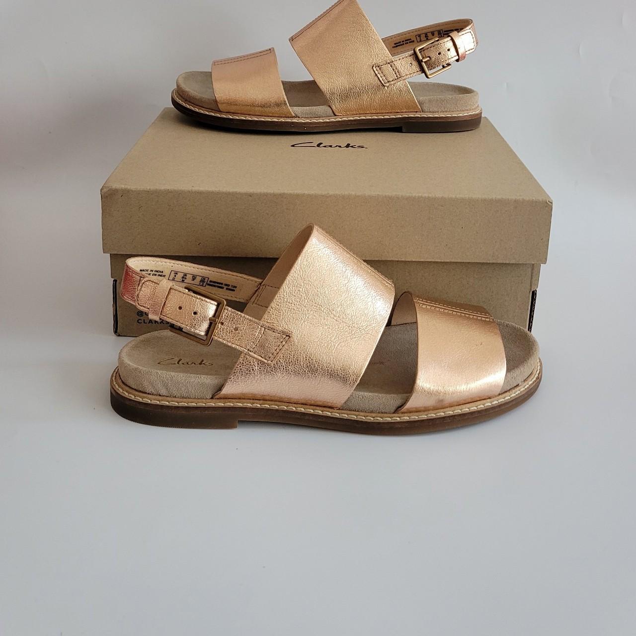 Rose gold clarks on sale sandals