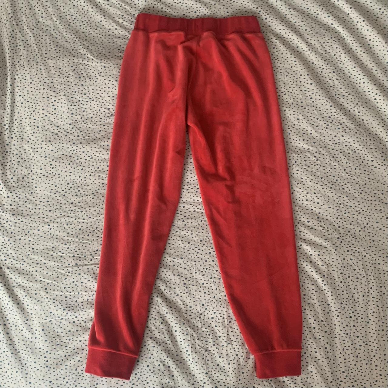 Red Juicy Couture tracksuit bottoms/joggers, perfect... - Depop