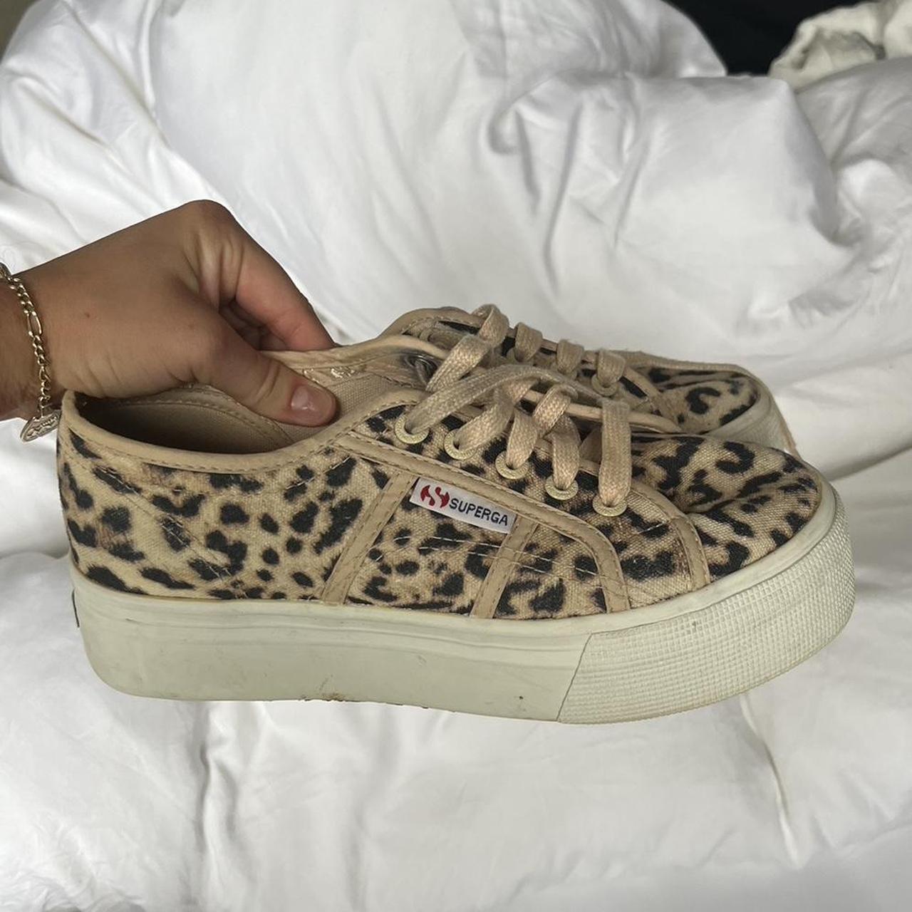 Leopard print superga trainers