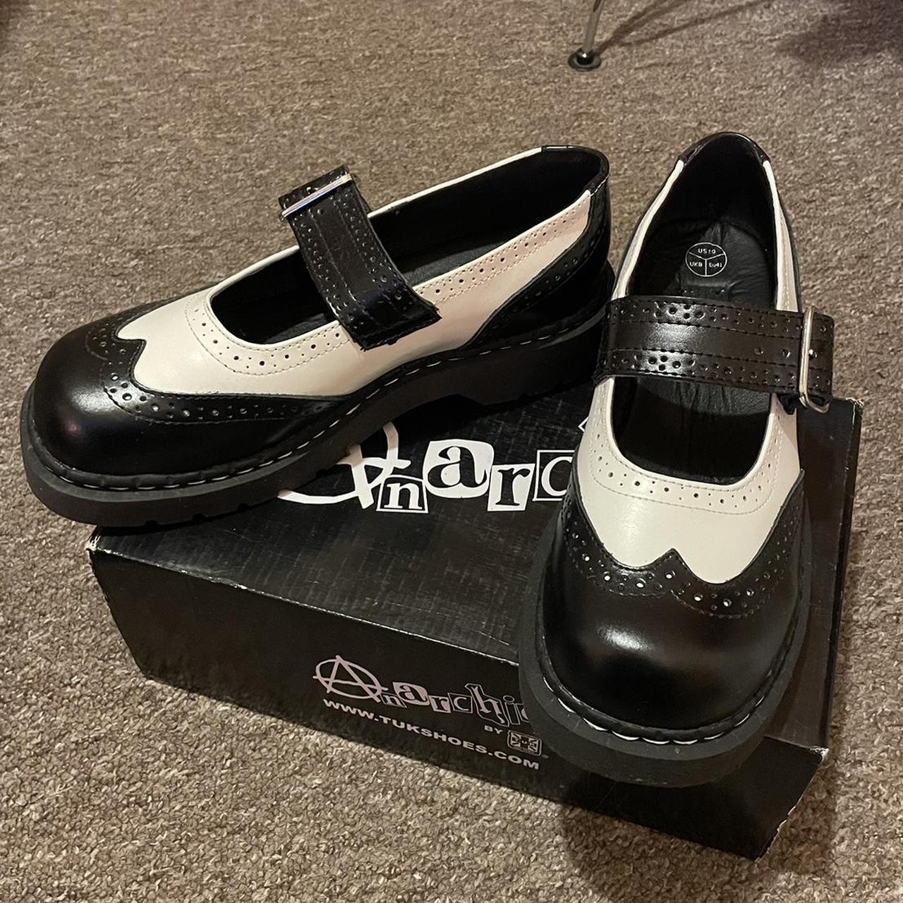 T.U.K Anarchic Black White Mary Janes New with Depop