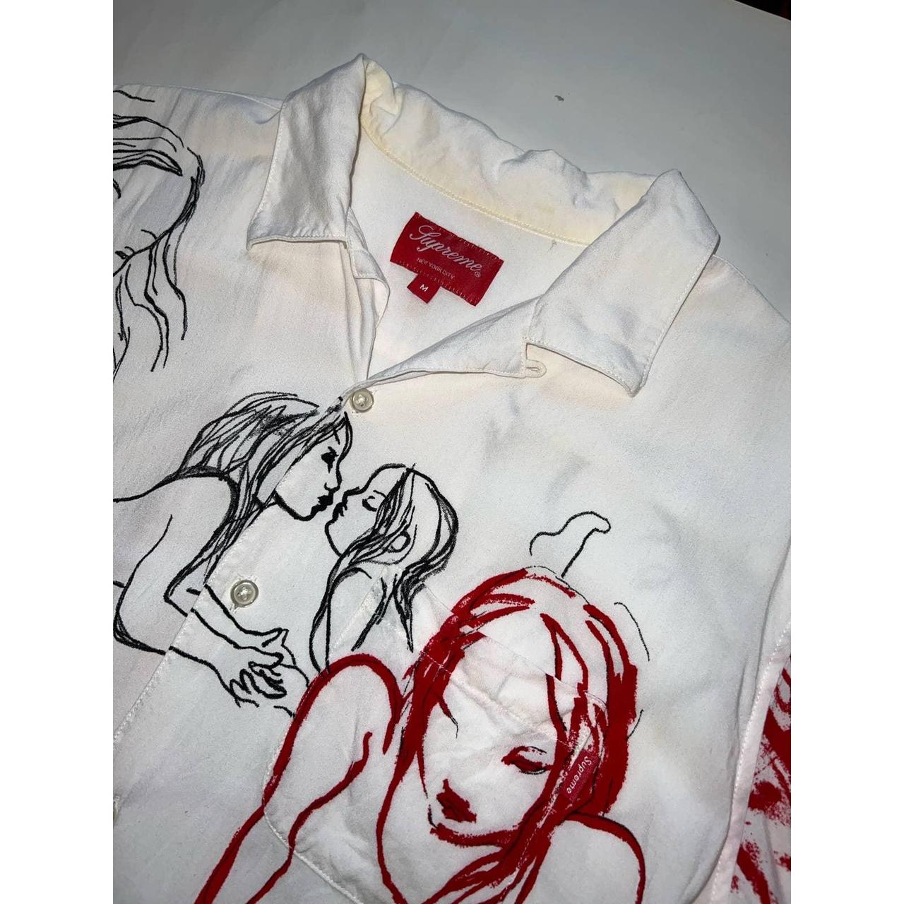 Supreme Rita Ackermann Rayon Shirt Has some... - Depop